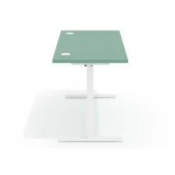 Escritorio Elevable Erghos Basic estructura blanca canto recto