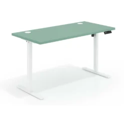 Escritorio Elevable Erghos Basic estructura blanca canto recto