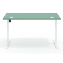 Escritorio Elevable Erghos Basic estructura blanca canto recto