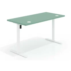 Escritorio Elevable Erghos Basic estructura blanca canto recto