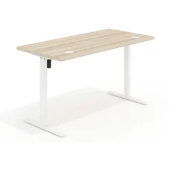Escritorio Elevable Erghos Basic estructura blanca canto recto