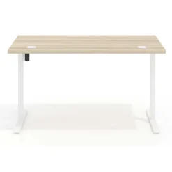 Escritorio Elevable Erghos Basic estructura blanca canto recto