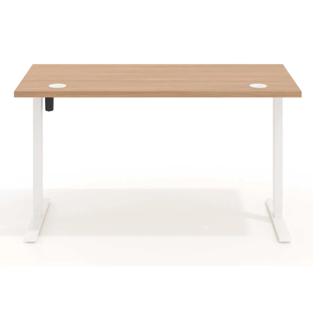 Escritorio Elevable Erghos Basic estructura blanca canto recto
