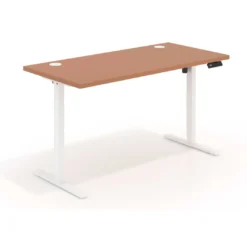 Escritorio Elevable Erghos Basic estructura blanca canto recto