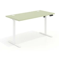 Escritorio Elevable Erghos Basic estructura blanca canto recto