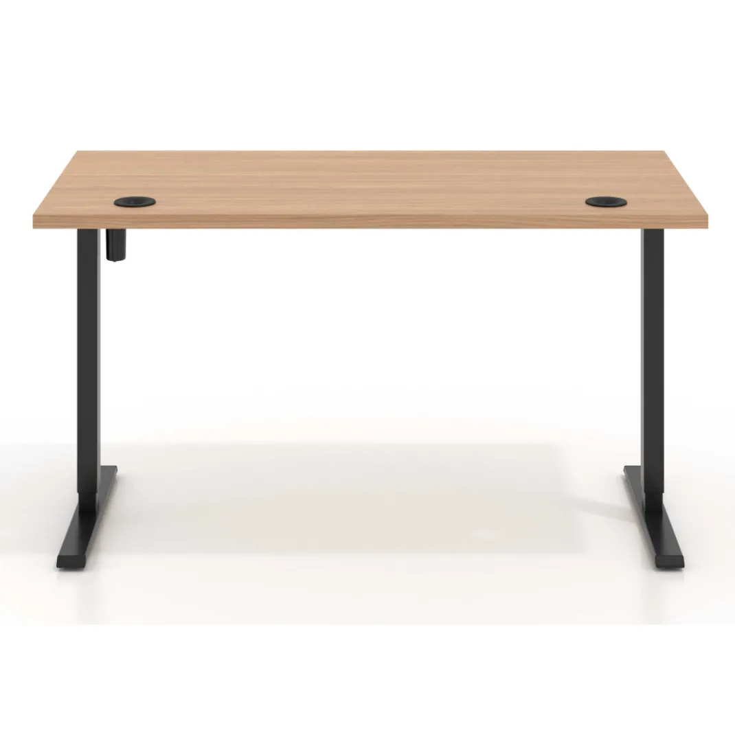 Escritorio Elevable Erghos Basic estructura negro canto recto