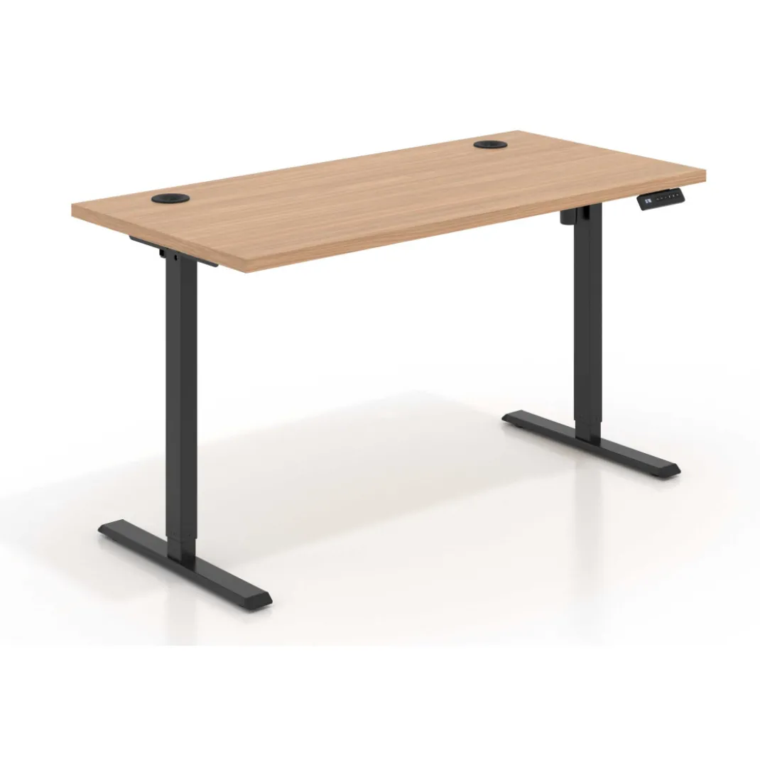 Escritorio Elevable Erghos Basic estructura negro canto recto