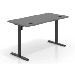 Escritorio Elevable Erghos Basic estructura negro canto recto