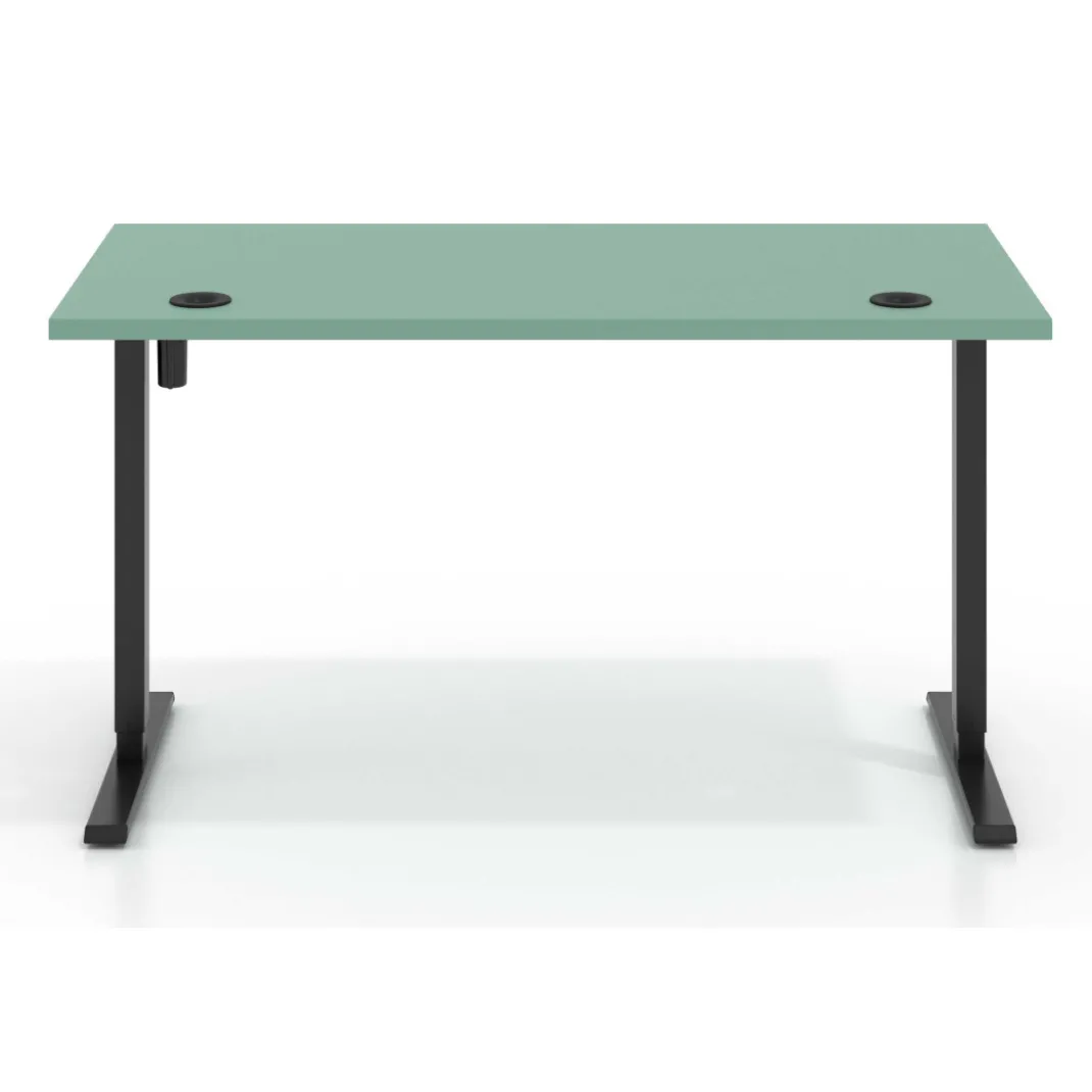 Escritorio Elevable Erghos Basic estructura negro canto recto