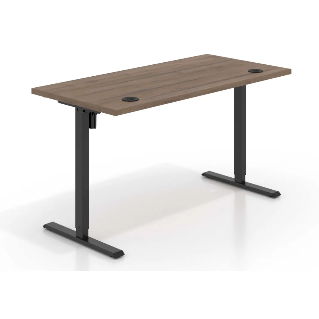 Escritorio Elevable Erghos Basic estructura negro canto recto