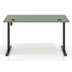 Escritorio Elevable Erghos Basic estructura negro canto recto