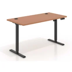 Escritorio Elevable Erghos Basic estructura negro canto recto