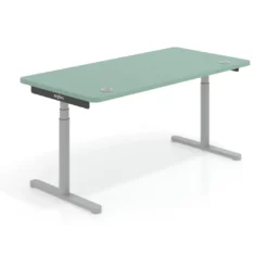 Escritorio Elevable Erghos Core estructura aluminio canto curvo