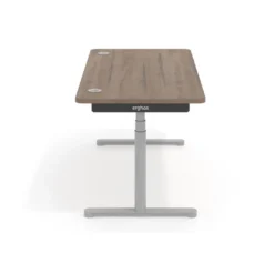 Escritorio Elevable Erghos Core estructura aluminio canto curvo