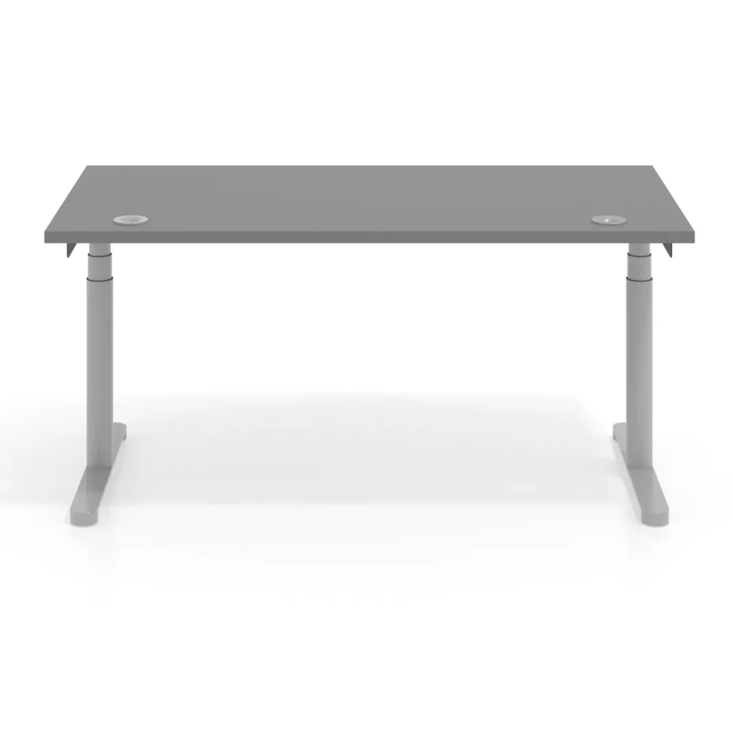 Escritorio Elevable Erghos Core estructura aluminio canto recto
