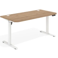 Escritorio Elevable Erghos Motion estructura blanca 2 cantos curvos