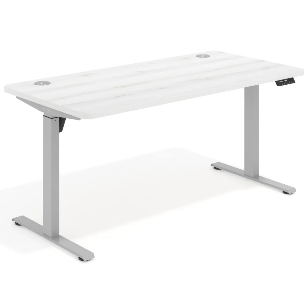 Escritorio Elevable Erghos Motion estructura aluminio 4 cantos curvos