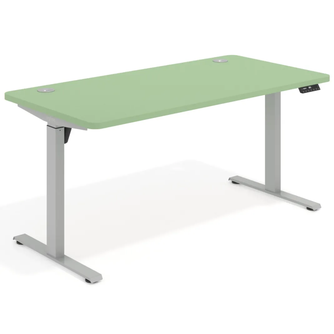Escritorio Elevable Erghos Motion estructura aluminio 4 cantos curvos
