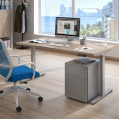 Escritorio Elevable Erghos Motion estructura aluminio canto recto