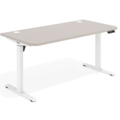 Escritorio Elevable Erghos Motion estructura blanca 2 cantos curvos