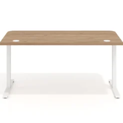 Escritorio Elevable Erghos Motion estructura blanca 2 cantos curvos