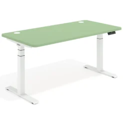 Escritorio Elevable Erghos Motion Pro estructura blanca 4 cantos curvos