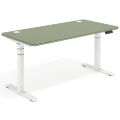 Escritorio Elevable Erghos Motion Pro estructura blanca 4 cantos curvos