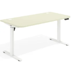 Escritorio Elevable Erghos Motion Pro estructura blanca 4 cantos curvos