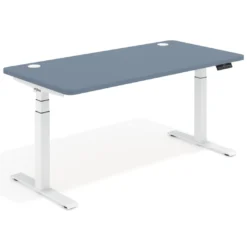 Escritorio Elevable Erghos Motion Pro estructura blanca 4 cantos curvos
