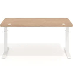 Escritorio Elevable Erghos Motion estructura blanca 2 cantos curvos