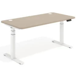 Escritorio Elevable Erghos Motion Pro estructura blanca 4 cantos curvos