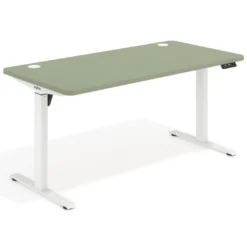 Escritorio Elevable Erghos Motion estructura blanca 4 cantos curvos