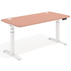 Escritorio Elevable Erghos Motion estructura blanca 4 cantos curvos