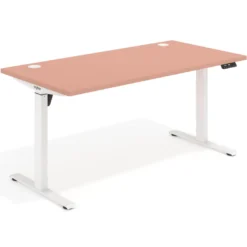 Escritorio Elevable Erghos Motion Pro estructura blanca 2 cantos curvos