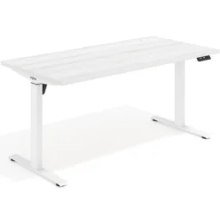 Escritorio Elevable Erghos Motion Pro estructura blanca 2 cantos curvos