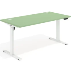 Escritorio Elevable Erghos Motion estructura blanca canto recto