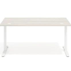 Escritorio Elevable Erghos Motion Pro estructura blanca 2 cantos curvos