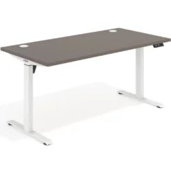 Escritorio Elevable Erghos Motion Pro estructura blanca 2 cantos curvos
