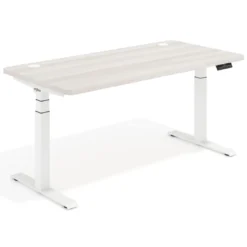 Escritorio Elevable Erghos Motion estructura blanca 4 cantos curvos