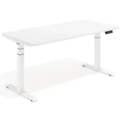 Escritorio Elevable Erghos Motion estructura blanca 4 cantos curvos
