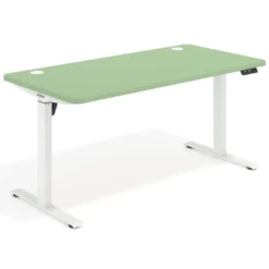 Escritorio Elevable Erghos Motion estructura blanca 4 cantos curvos