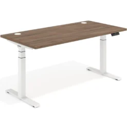 Escritorio Elevable Erghos Motion estructura blanca 4 cantos curvos