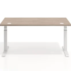Escritorio Elevable Erghos Motion estructura blanca canto recto
