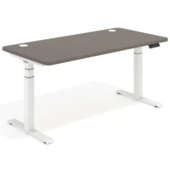 Escritorio Elevable Erghos Motion Pro estructura blanca 2 cantos curvos