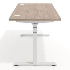 Escritorio Elevable Erghos Motion Pro estructura blanca canto recto