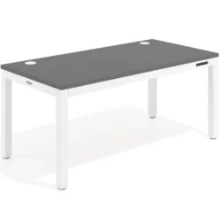 Escritorio Elevable Erghos Quad 4 patas, estructura blanca canto recto