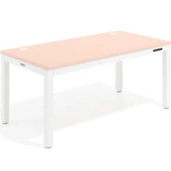 Escritorio Elevable Erghos Quad 4 patas, estructura blanca canto recto
