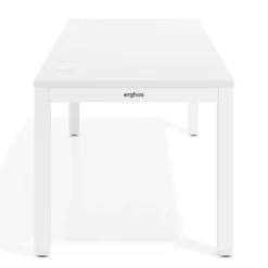 Escritorio Elevable Erghos Quad 4 patas, estructura blanca canto recto
