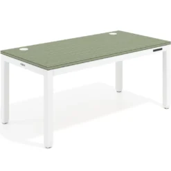 Escritorio Elevable Erghos Quad 4 patas, estructura blanca canto recto