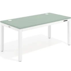 Escritorio Elevable Erghos Quad 4 patas, estructura blanca canto recto
